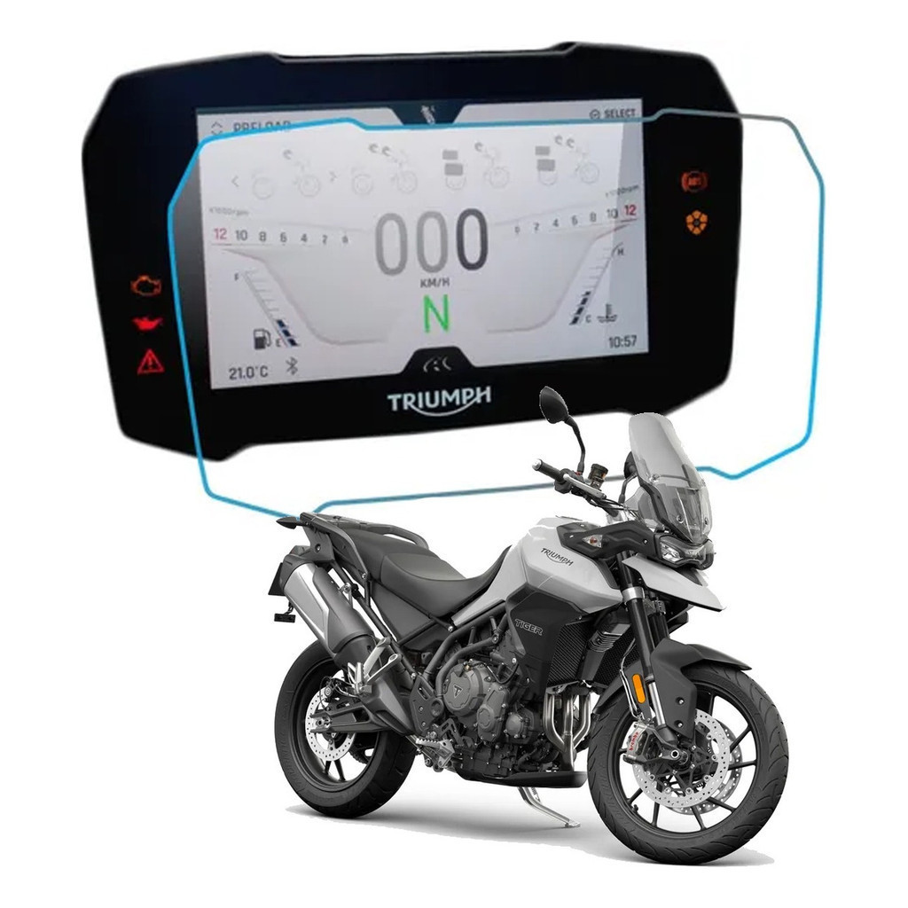 Pelicula de Proteção Para Painel de Moto Para Triumph Tiger 900 2020 Até 2024 +  1 Kit de Instalação