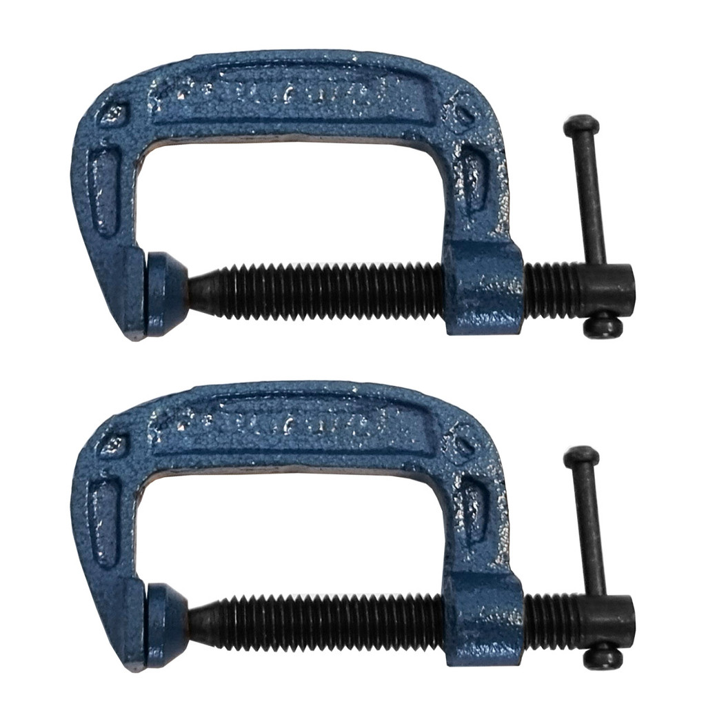 Kit 2 Grampos Sargento de Fixação 50mm Tipo C 2 Polegadas para Marceneiro 2MQ Eda Profissional