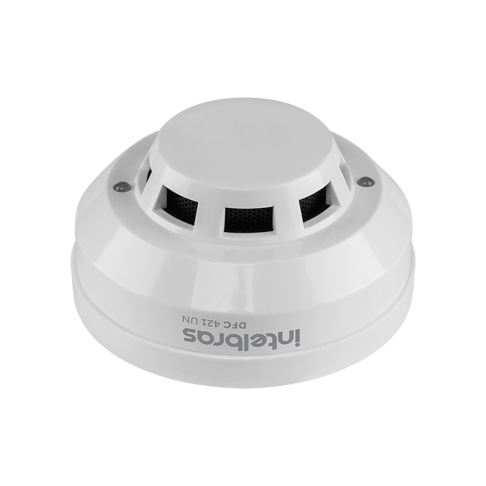 Detector de Fumaça Intelbras DFC 421 Convencional 12/24V Óptico Alarme Incêndio Residencial