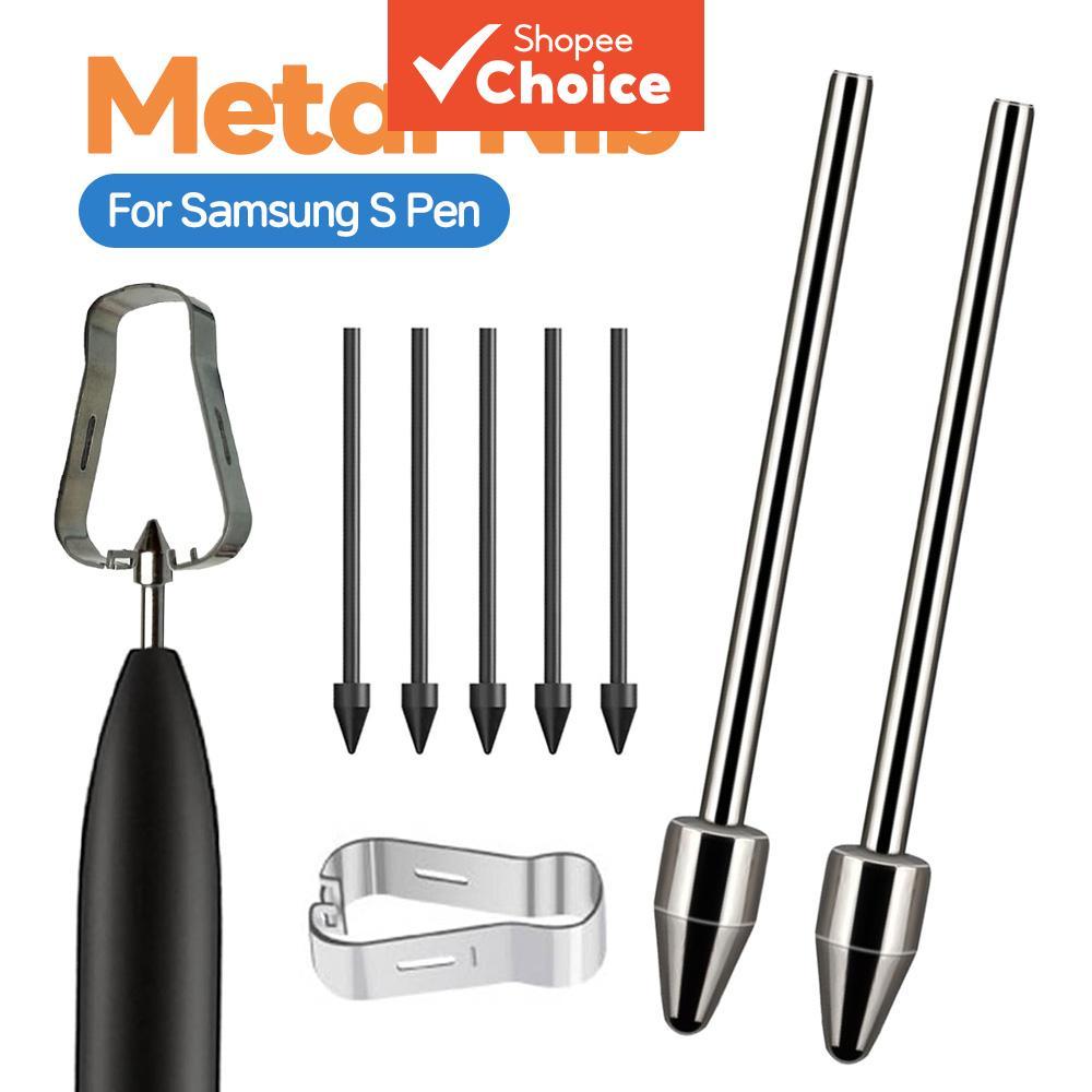 Pontas de Substituição de Metal Samsung S Caneta Galaxy Tab S6 Lite S7 S8 S9 S22 S23 S24 Alta Sensibilidade Escrita
