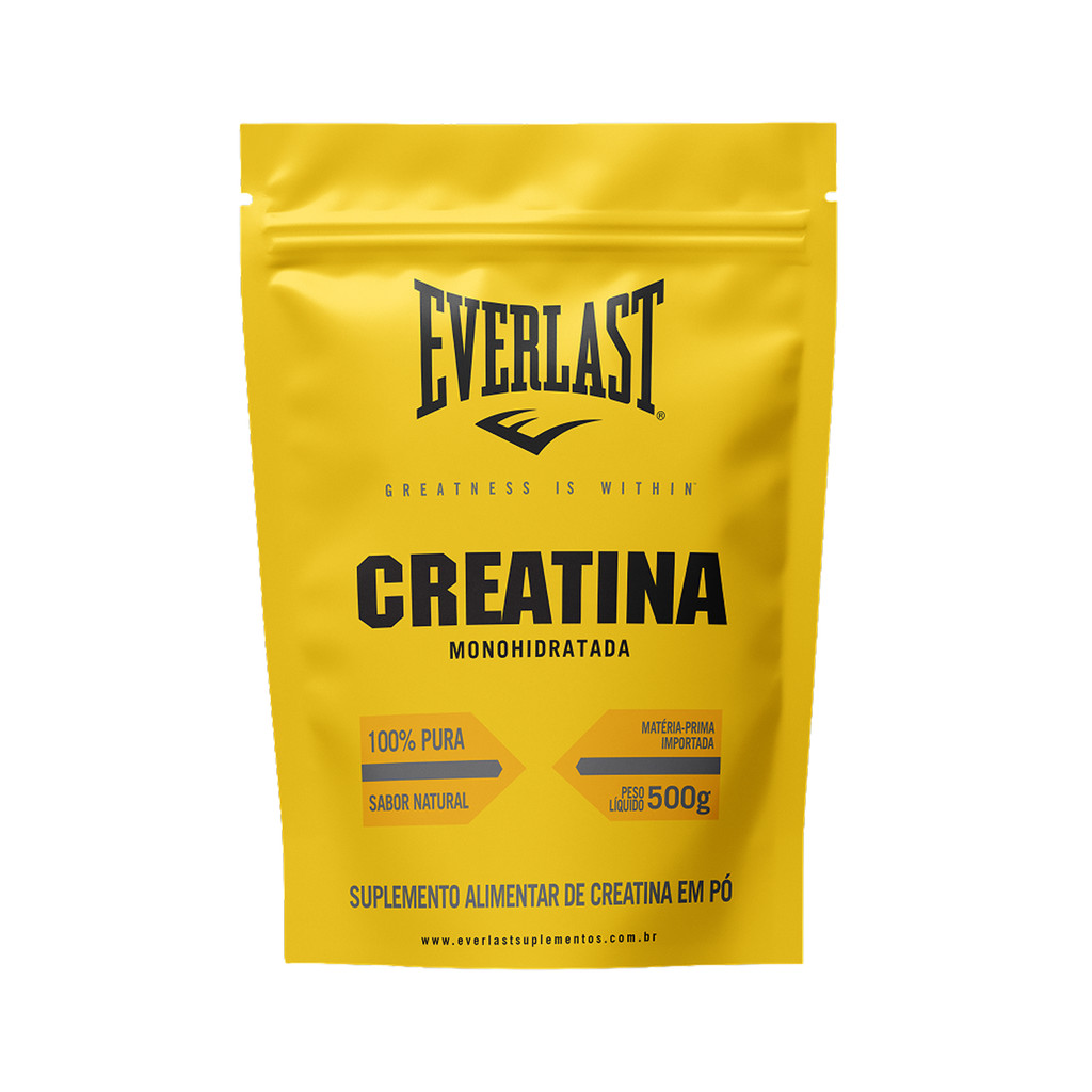 Creatina Monohidratada 100% Pura 500g Everlast