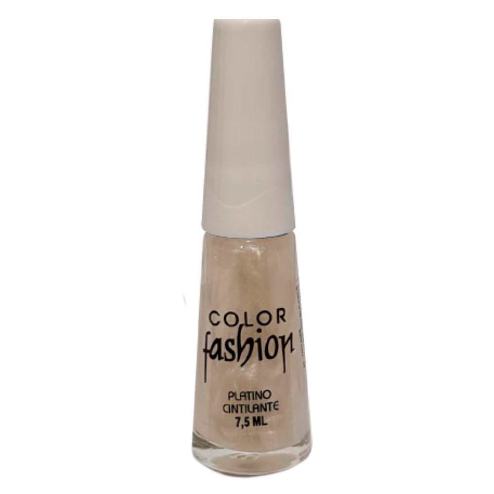 Esmalte Color Fashion Cintilante Cor Platino 8ml em Oferta na Shopee