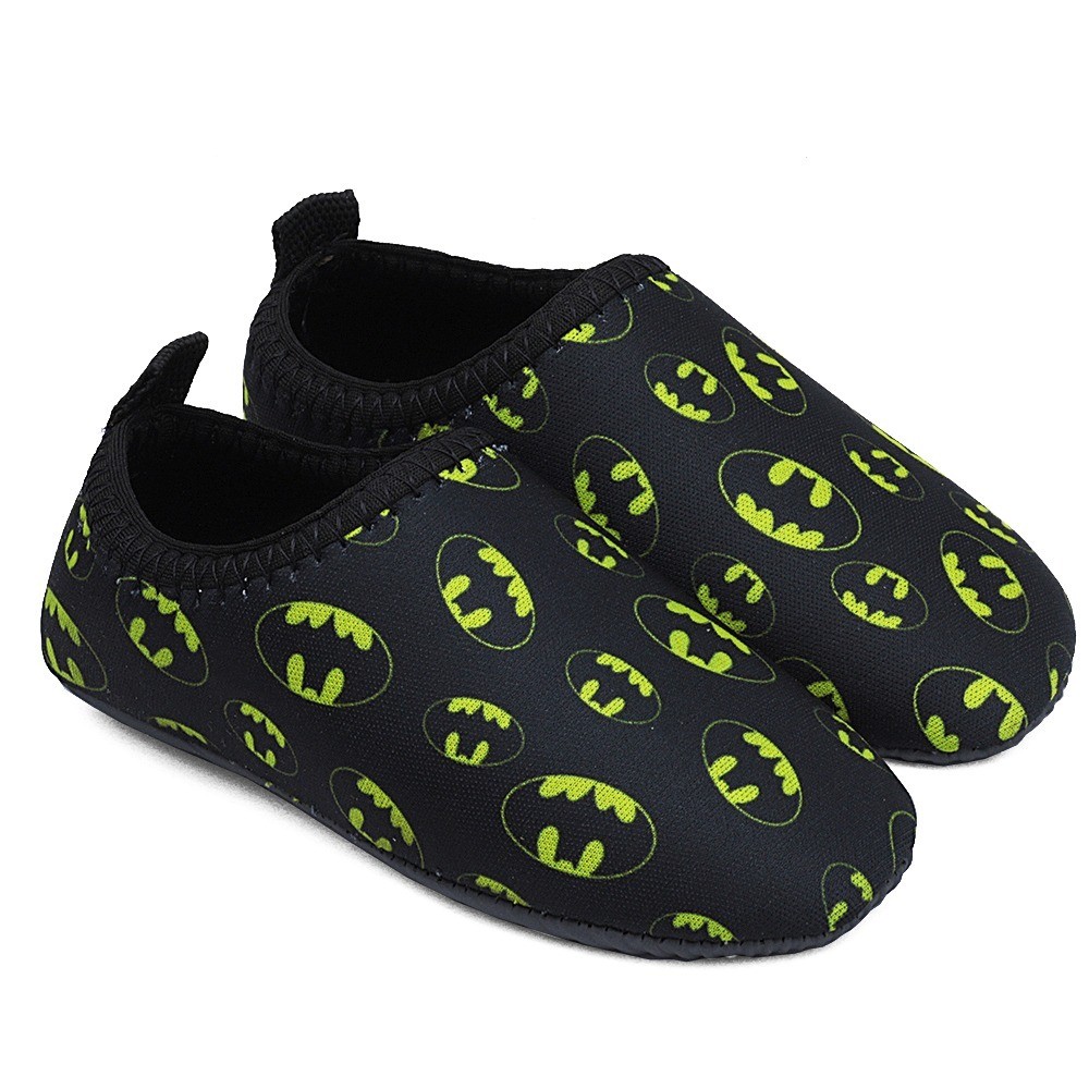 Sapatilha pantufa meia  estampada Masculino batman morcego infantil neoprene