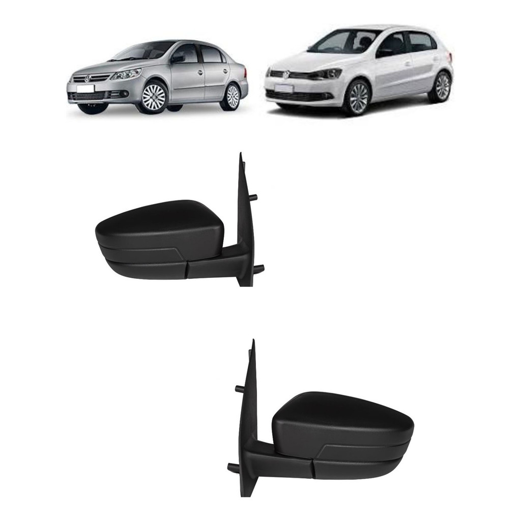 Par Retrovisor Gol Voyage G5 2009 Até 2013 Sem Controle