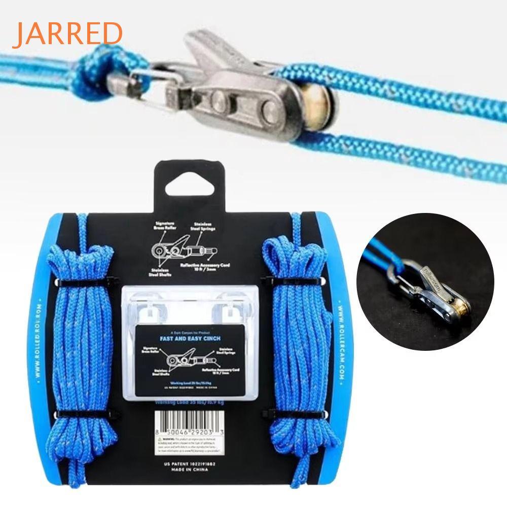 Corda JARRED Com Tensor De Rolo , Ajustadores De Paracord Antiderrapantes Resistentes , Fivela De Bloqueio 6 Ganchos Ama