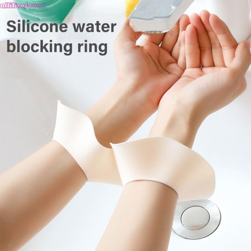 allilivefoua1 2 Peças Punhos Pulso Silicone Durabilidade Pulseiras Confortáveis Protetores Maquiagem Para Lavar O