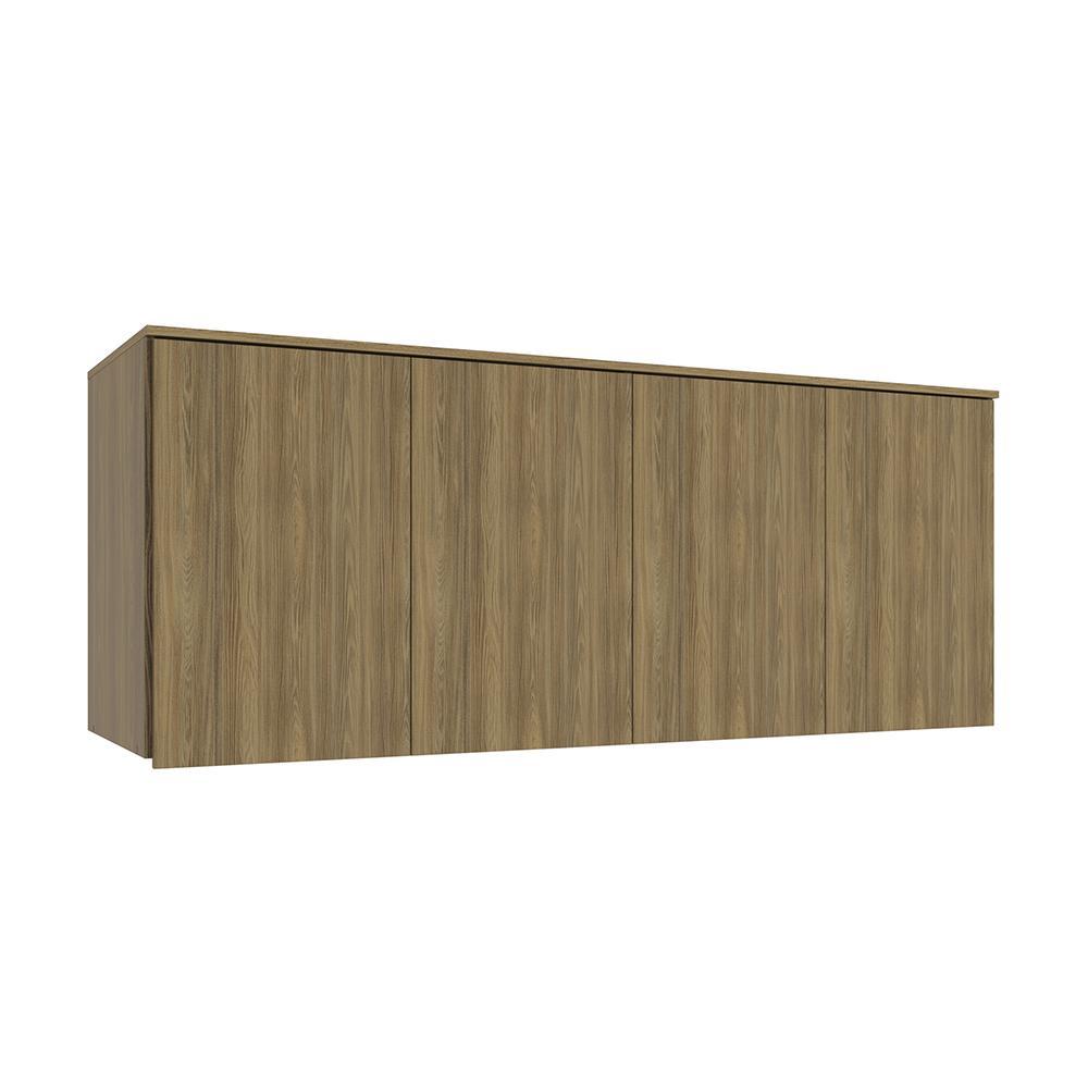 Armário Aéreo 4 Portas Kappesberg Adapt Nogueira 175cm
