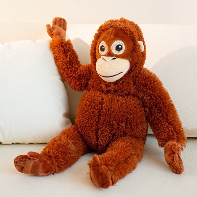 Brinquedo De Pelúcia Gorila De Desenho Animado Com Toque Super Macio Macaco Fofo Braço Longo Orangotango Bolsa Crossbody
