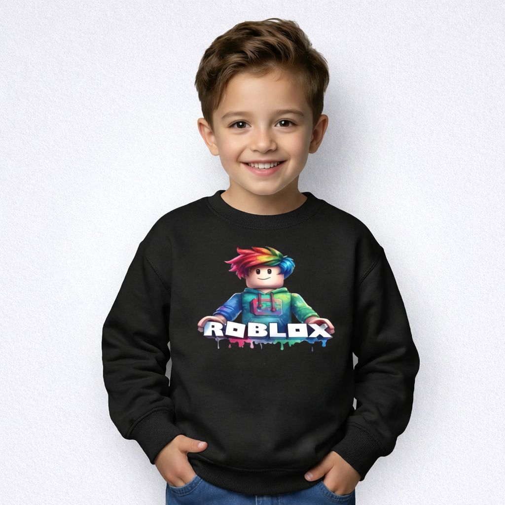 Blusa Moletom Infantil menino Gamer RO BL OX Colorido Estampa Divertida Confortável
