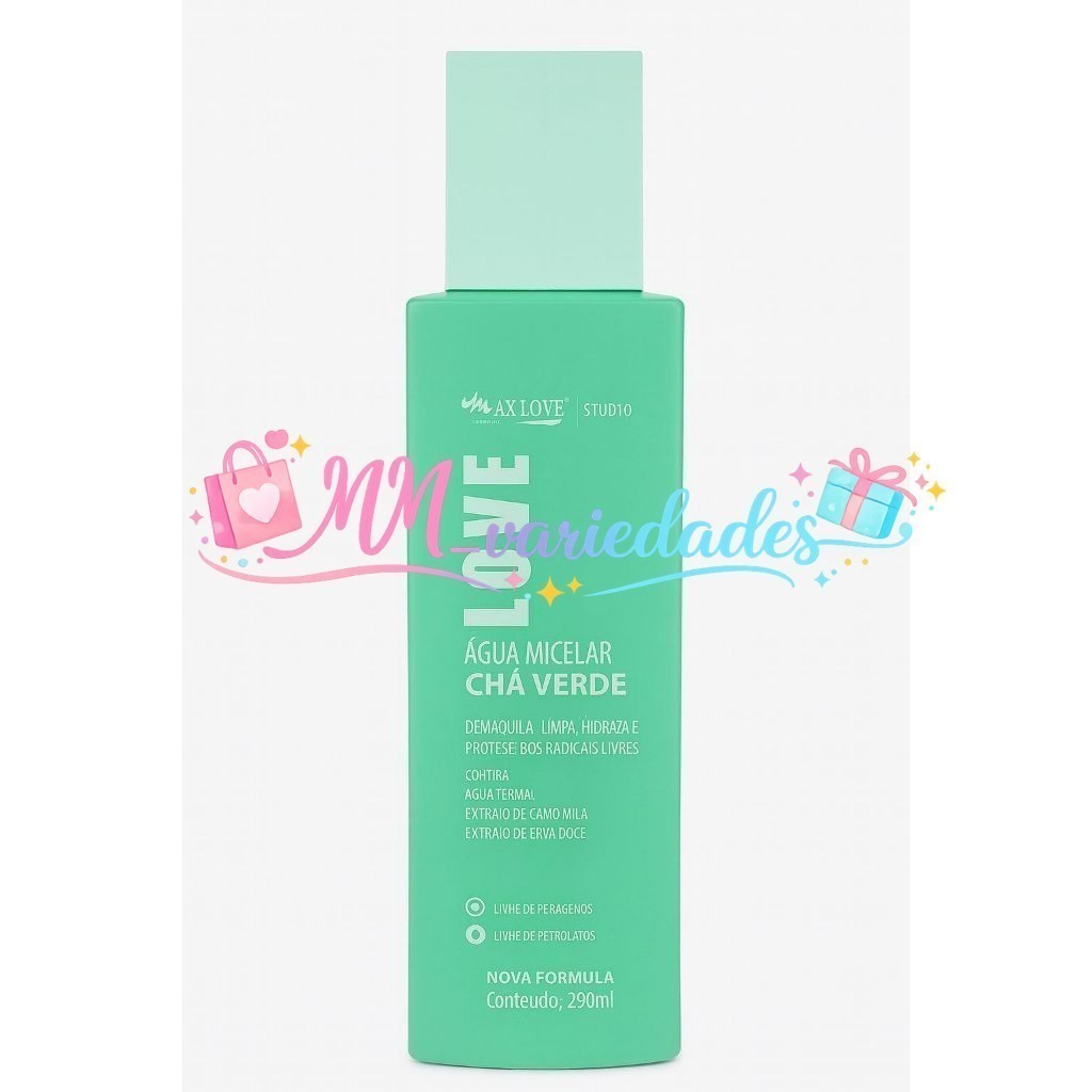 (V)Água Micelar Chá Verde MAXLOVE VEGANO8XR6