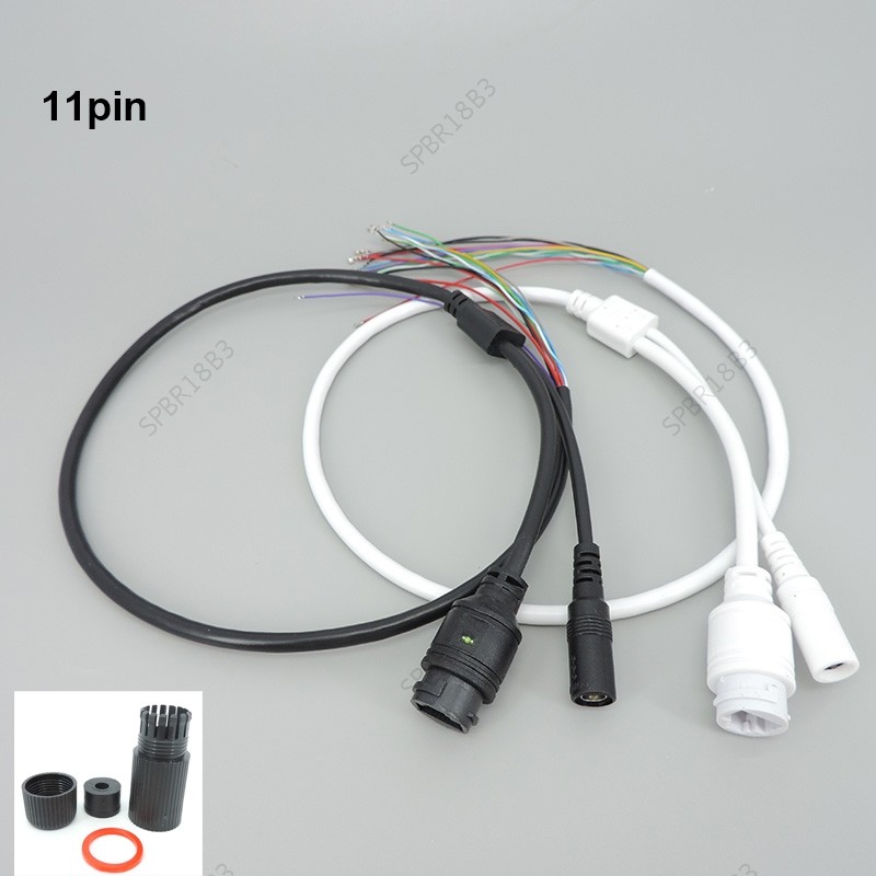 11 Núcleos CCTV POE Câmera De Rede IP Módulo PCB Cabo De Alimentação De Vídeo RJ45 DC Conector Fêmea Terminalas À Prova