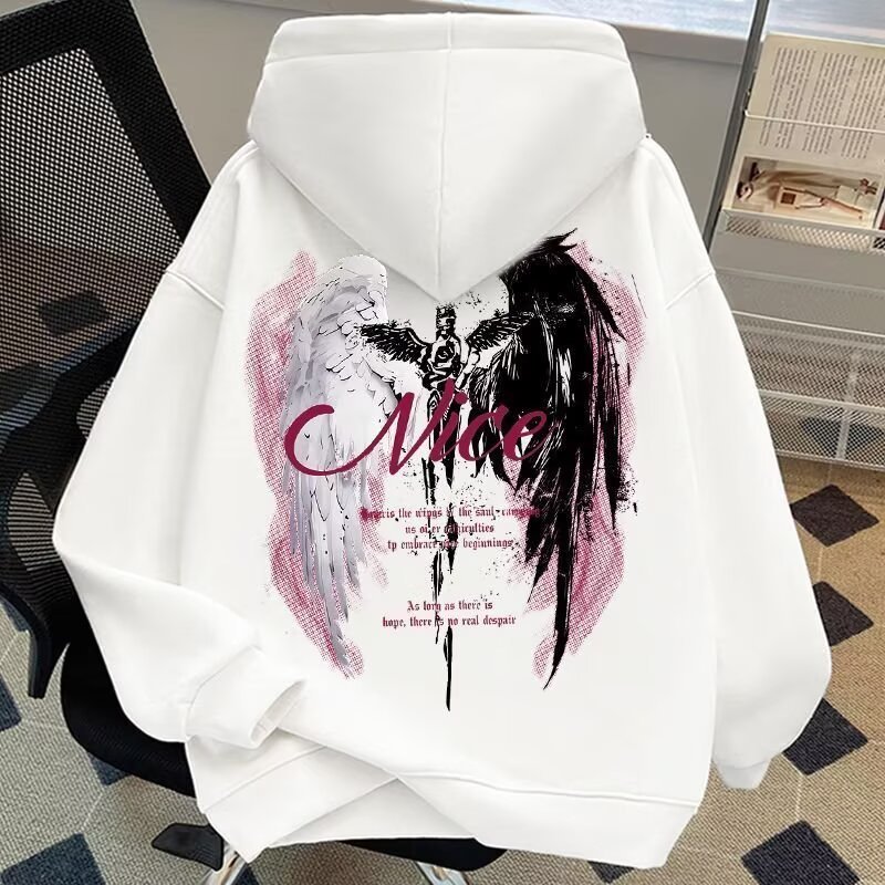Oversize moletom com capuz masculino feminino outono inverno novo estilo pesado solto All-Match casal jaqueta com capuz 
