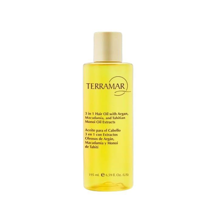 Óleo de Tratamento Capilar Genérico Óleo de Tratamento de Argan, Macadâmia, Monoi Tahiti Terramar 195 Ml, Amarelo