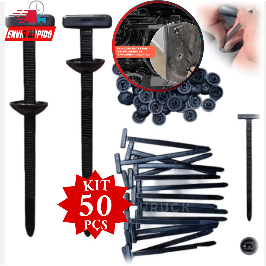 Abraçadeiras Universal Presilhas T Fixador Chicote Carro Nylon Plug Cinta Automotiva Promoção