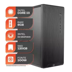 PC Home Essential S, Intel Core i3, 8GB DE RAM, SSD 120GB