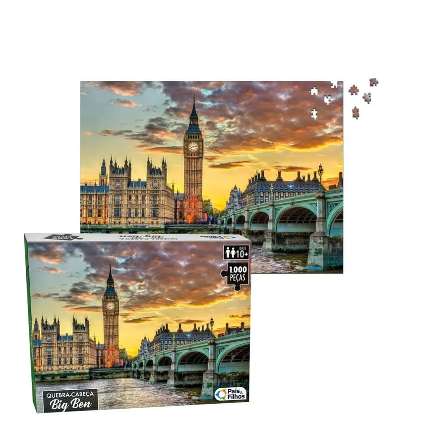 Quebra-Cabeça Big Ben - 1000 Pçs Pais e Filhos