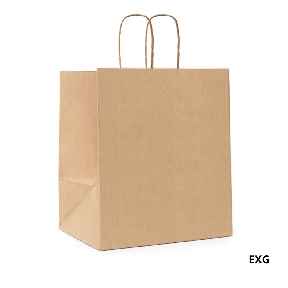 Sacola de Papel EXG 43x38x20cm - Kraft - Fundo Largo - 50 unidades - Cromus - Rizzo