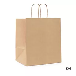Sacola de Papel EXG 43x38x20cm - Kraft - Fundo Largo - 50 unidades - Cromus - Rizzo