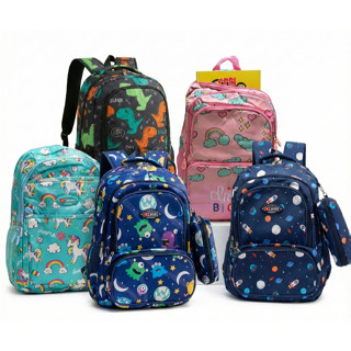 KIT Mochila Infantil Escolar Unisex menino menina Estampada  Reforçada Impermeavel em Oferta na Shopee