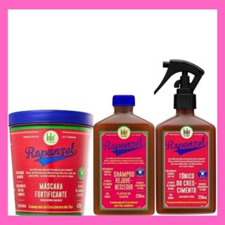 Kit Rapunzel Com Shampoo 250g + Máscara 450g + Tônico 250g - Lola Cosmetics em Oferta na Shopee