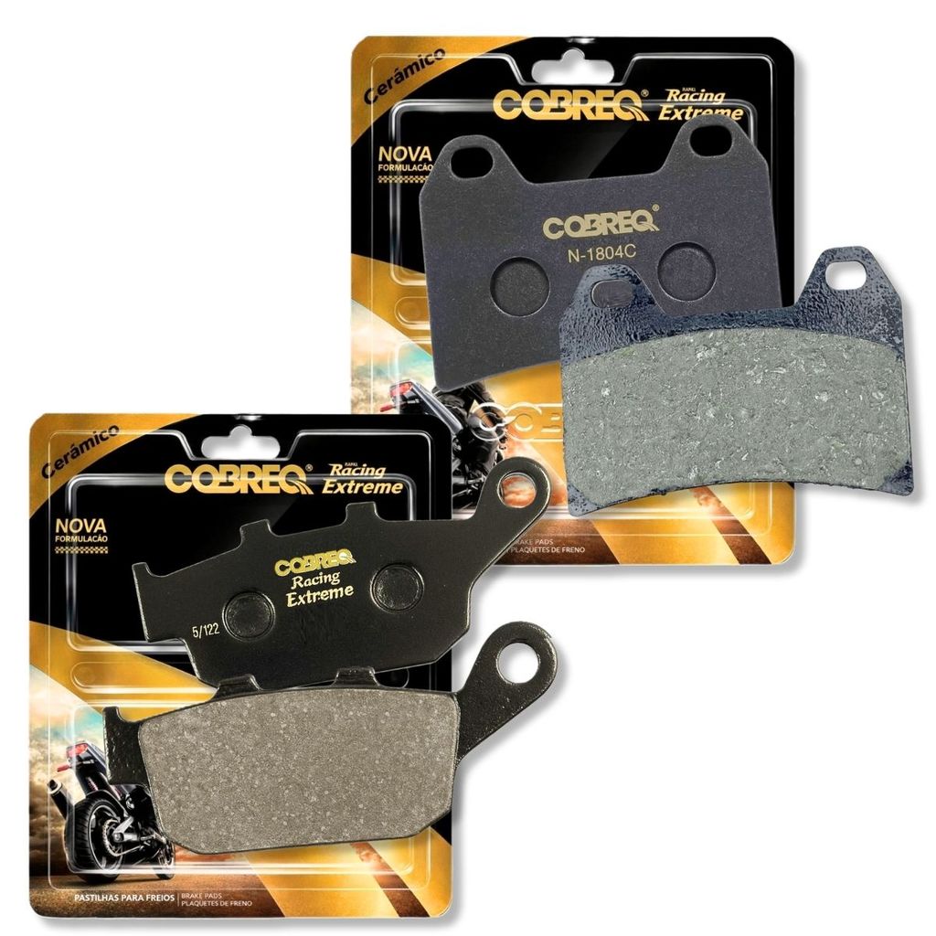 Kit Pastilhas de Freio P/ Zontes Gk 350 / S350 / R350 / 350E / T350 Cobreq Cerâmica em Oferta na Shopee