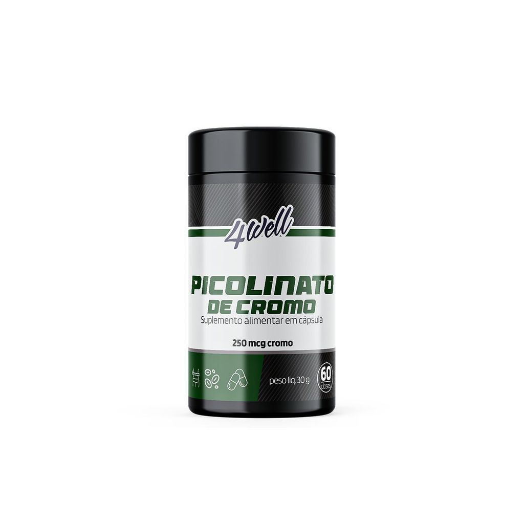 Picolinato de Cromo 4well 250mgc - 60 cápsulas em Oferta na Shopee