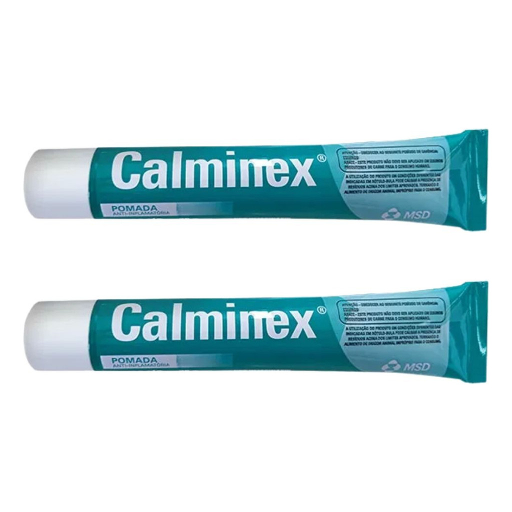Kit 2 - Calminex Pomada Uso Veterinário 30g Dores E Pancadas