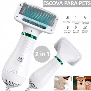 Escova Pet Secadora Elétrica para Secar e Remover Pelos de Gato e Cachorro Pronta Entrega 110V