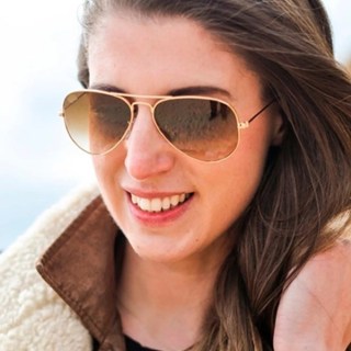 Óculos de Sol Aviador Armação Metal Lentes Marrom Degrad Vidro Cristal Unissex Classico em Oferta na Shopee