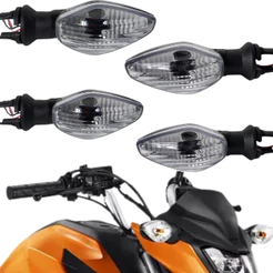 Kit 4 Pisca Seta Para Honda Titan Fan 160 2020 2021 2022 2023 2024 2025 Lente Cristal