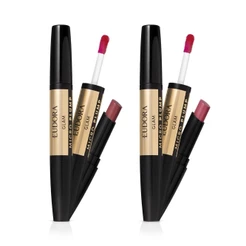 Combo Batom Duo Glam Micro Plump: Malva Essencial 1,8g + Rosado Nobre 1,8g