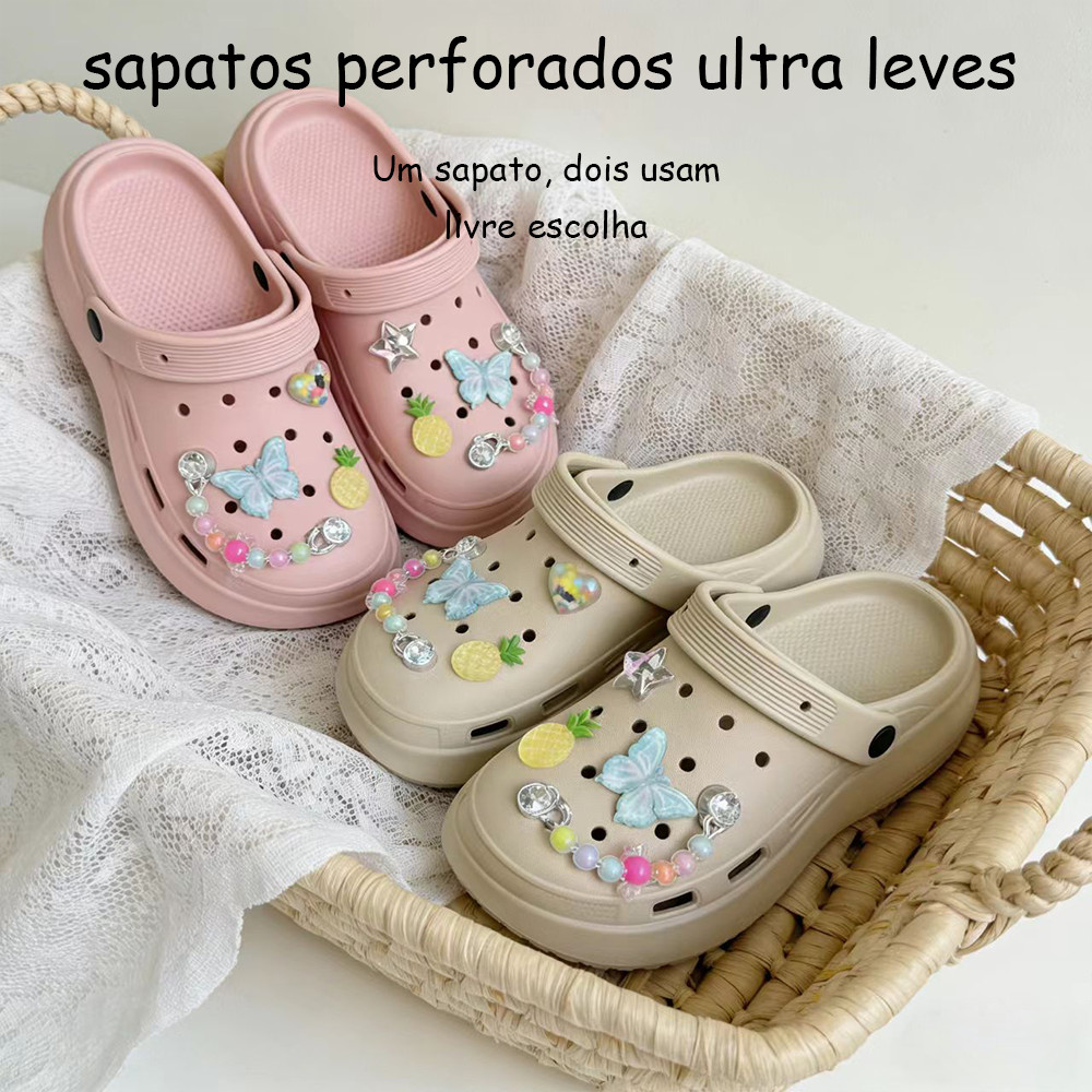Macio confortável Antiderrapante resistente Sapatilhas planas Sandália Babuche Plataforma Feminina Sapatos de praia