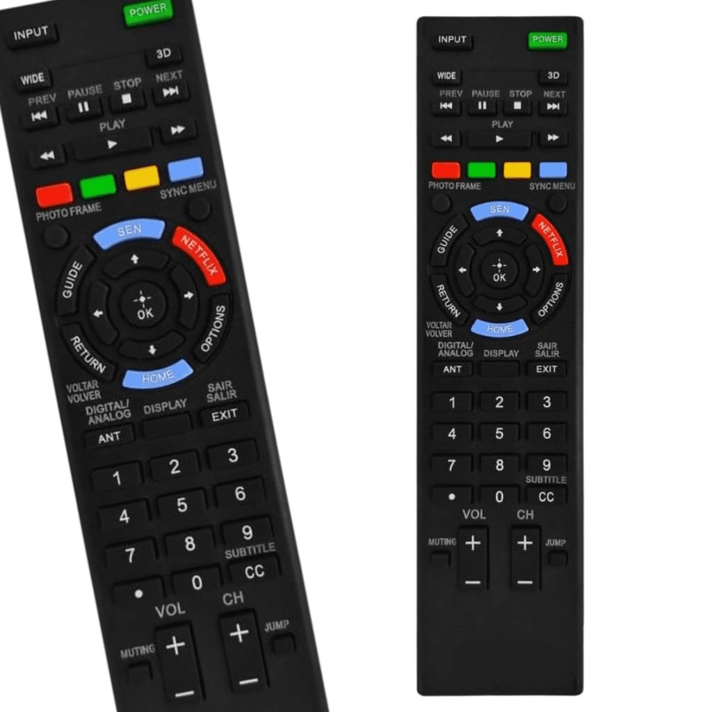 Kit 2 controle tv led sony bravia com botao netflix kdl-46hx805/ kdl-40hx755/ kdl-55hx755