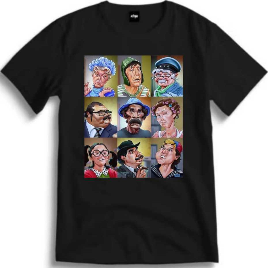 Camiseta Turma do Chaves Camisa Chapolin Varias Estampas Sublimada 100% Algodão