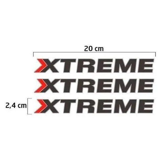 Kit Adesivos Xtreme Fox 2018/2020 Emblema Lateral E Traseiro