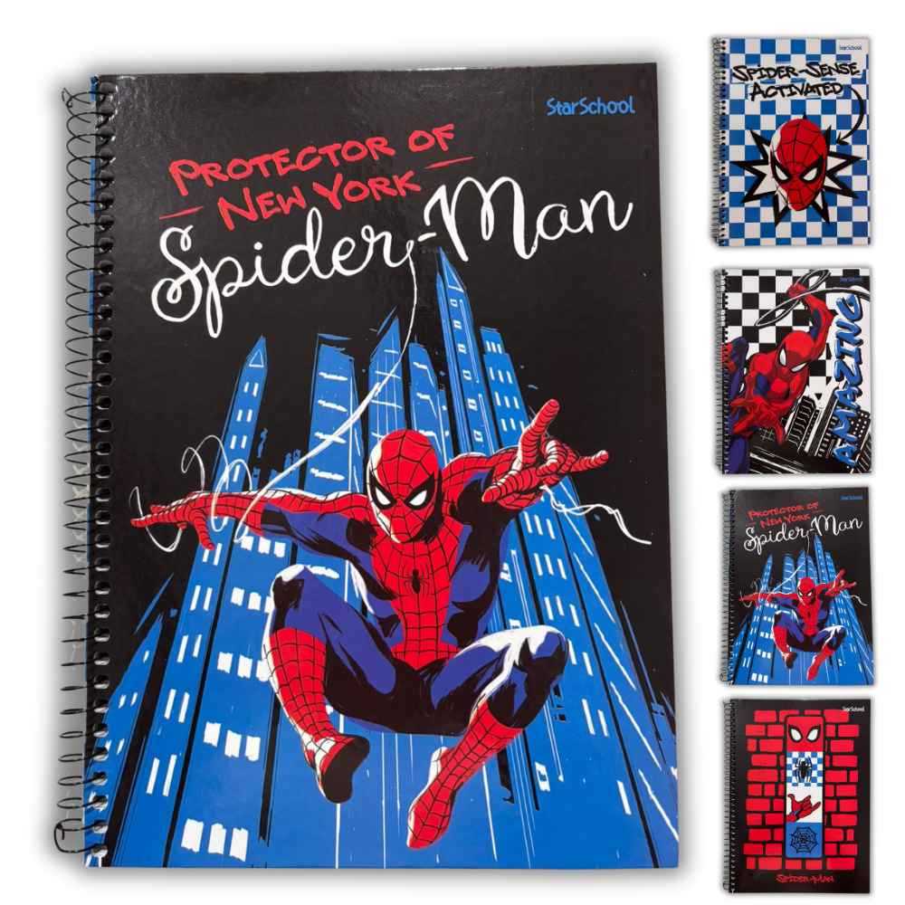 Caderno Espiral Grande Capa Dura 80 fls 1 matéria - Spider Man - StarSchool em Oferta na Shopee