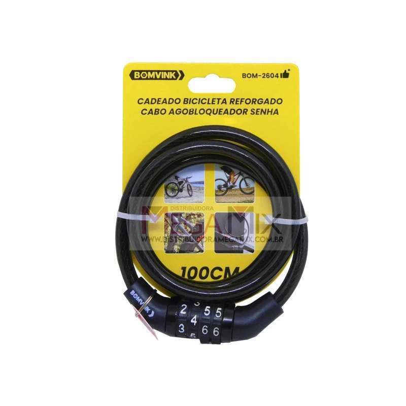 Cadeado Bicicleta Moto Reforçado Bloqueio Com Senha Cabo Aço - Touro Shop em Oferta na Shopee