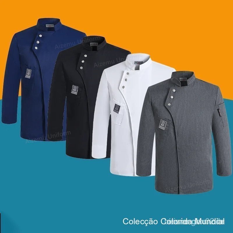 Jaquetas de Chef com Mangas Curtas, Uniforme de Cozinha, Camisa de Padaria, Respirável, Branca, Casaco Curto, Vestuário