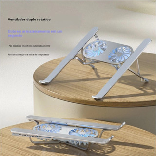 Suporte Para Notebook Com Dupla Refrigeracao Dobrável 360° velocidade de 3000 RPM Tomate em Oferta na Shopee