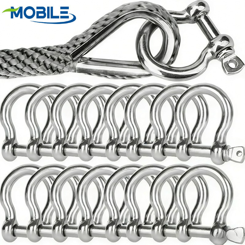 Manilha De Arco De Aço Inoxidável Resistente , Fivela De Ferradura De Alta Resistência À Tração Com Distribuição De Carg