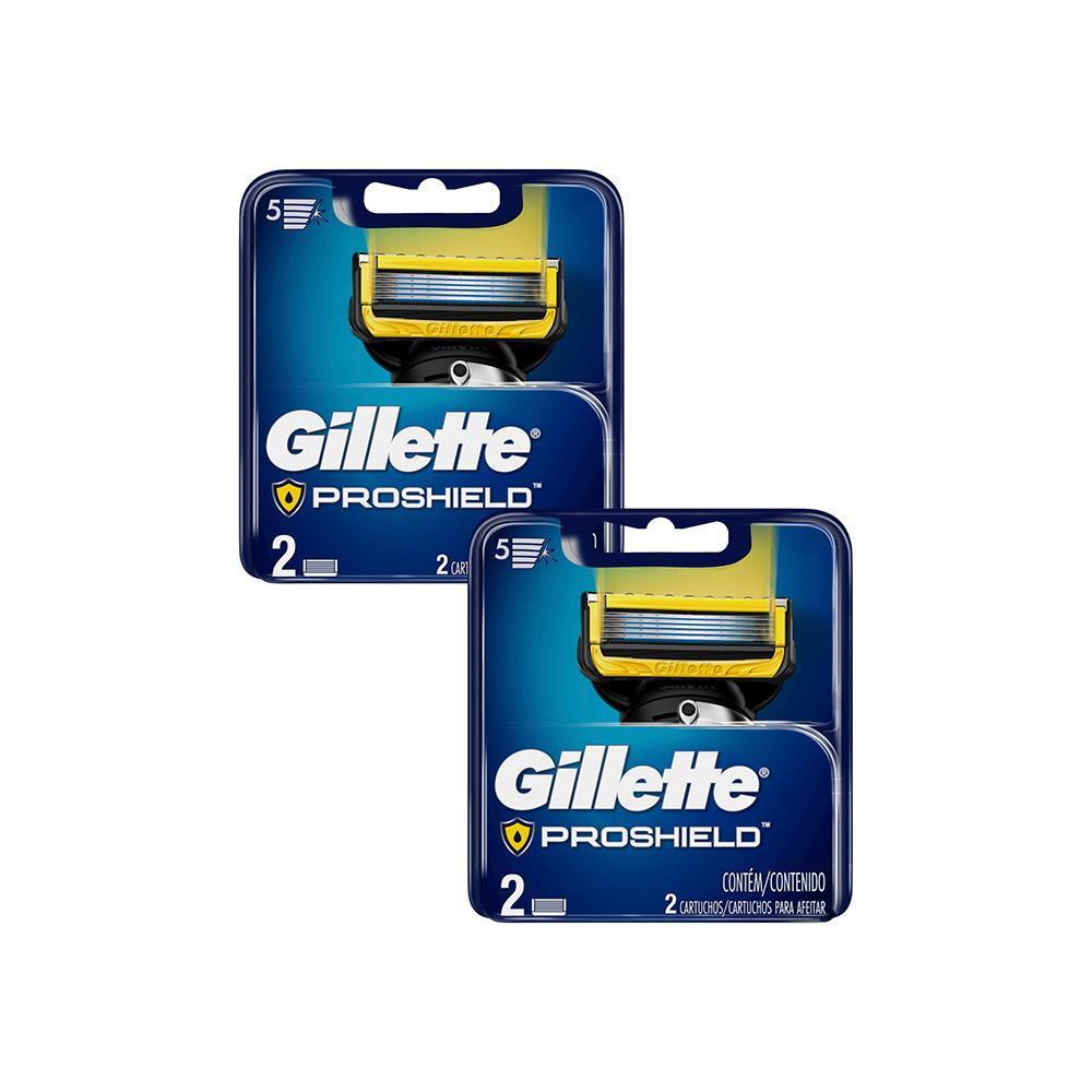 Kit 4 Cargas Gillette Fusion Proshield com 2 unidades em Oferta na Shopee