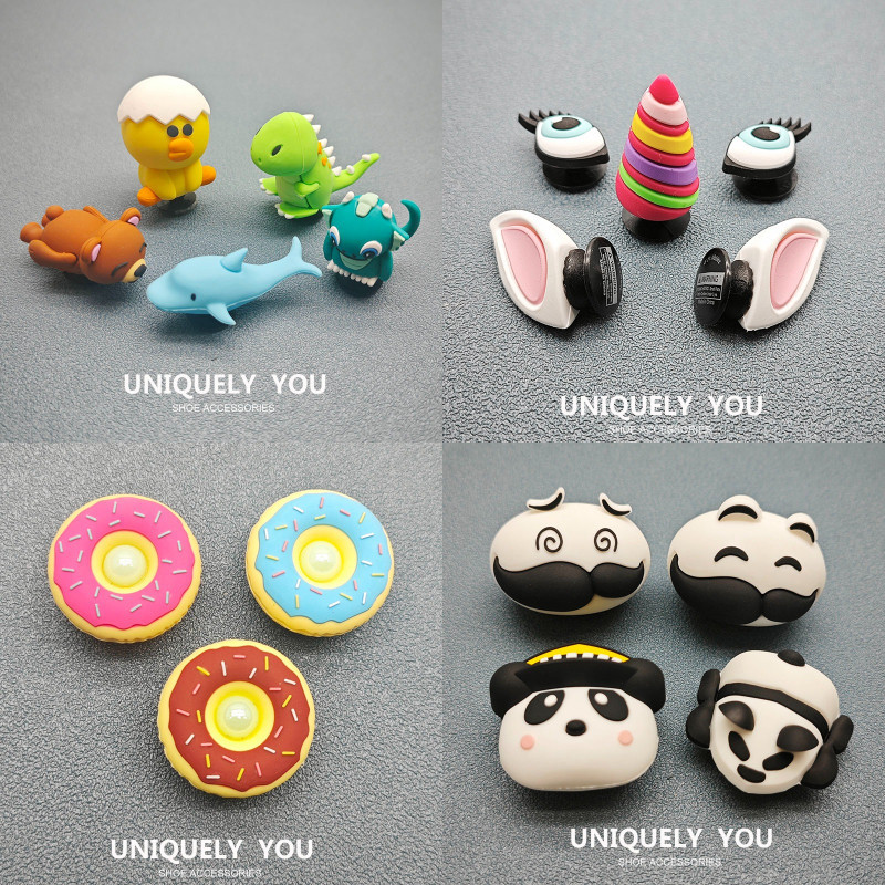 3D Panda Buraco Sacos Acessórios Dos Desenhos Animados Animal 3D Donut