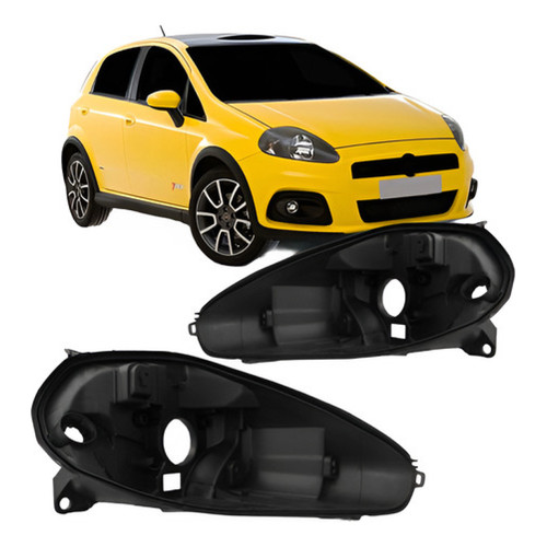 Par Carcaca De Farol Fiat Punto 2007 2008 2009 2010 2011