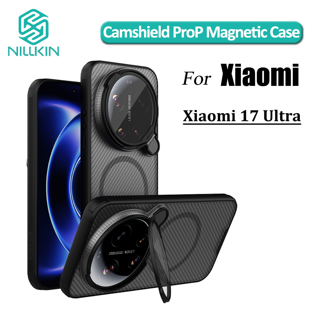 Nillkin Lente Flip Capa Magnética Para Xiaomi 17 Ultra Caso De Telefone CamShield Prop Protetora Transparente