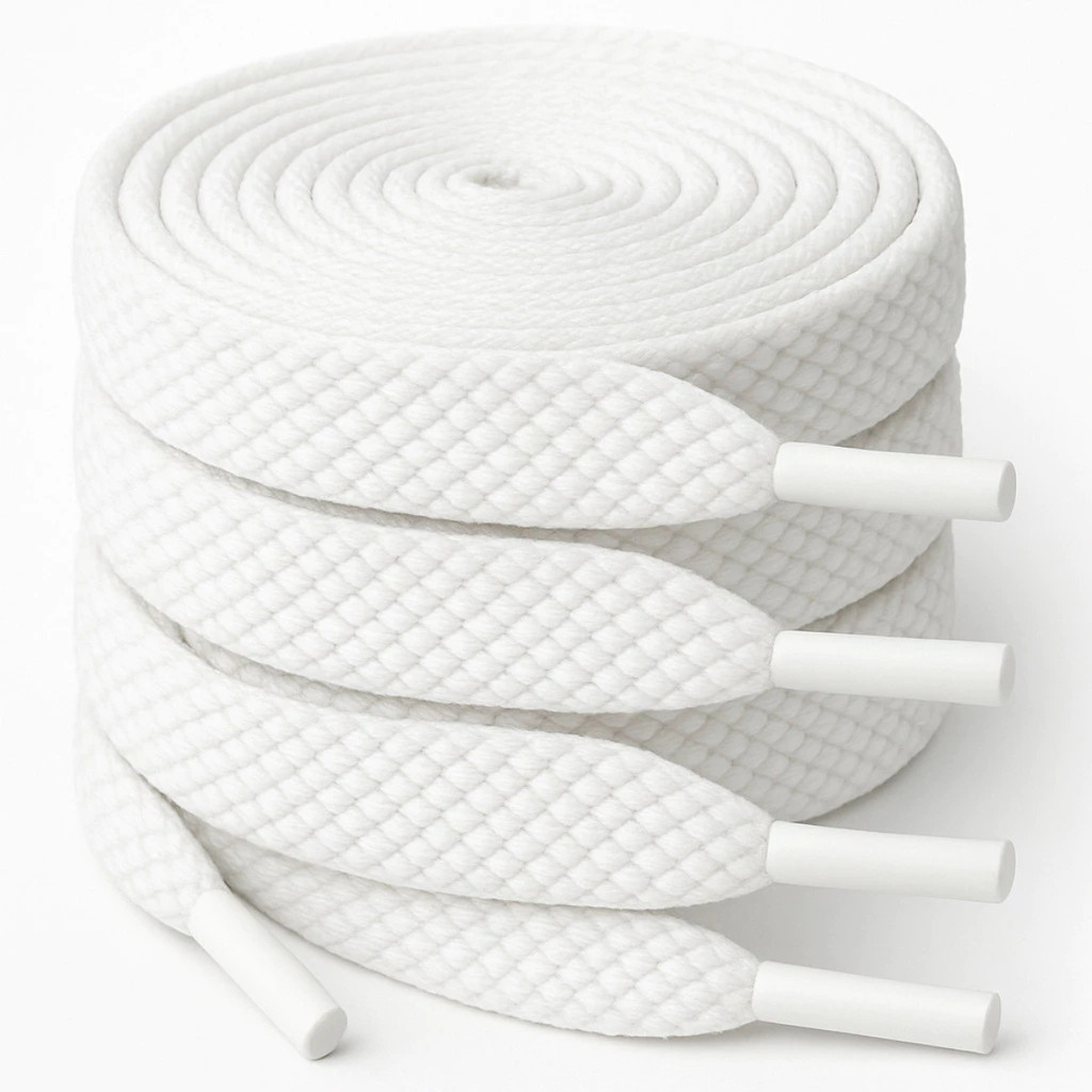 Kit 4 Pares Cadarço Achatado Look Urbano – Visual Limpo Para Tênis Casuais

