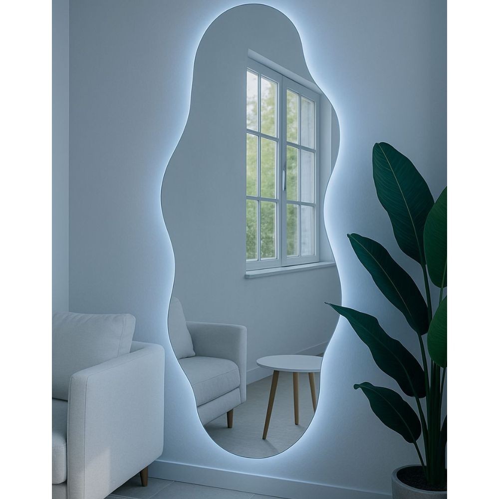Espelho Grande Corpo Inteiro Com led Espelho Para Sala Quarto Espelho Organico -Br