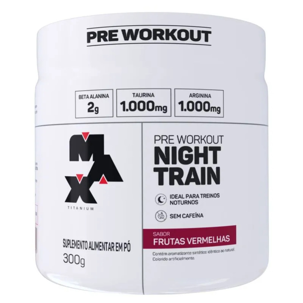 Night Train Pré Treino Sem Cafeína 300g - Max Titanium