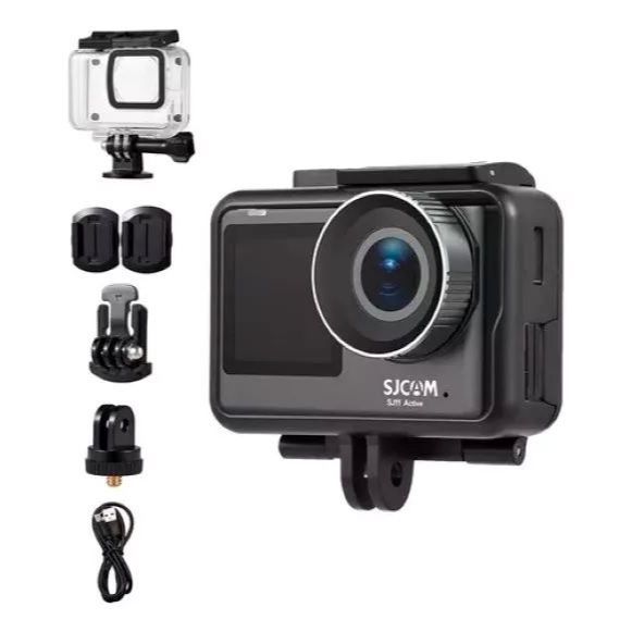 Câmera De Ação Sjcam Sj11 4k Active Com Tela Dupla Cor Preto