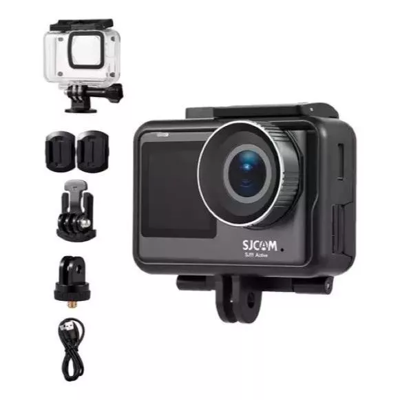 Câmera De Ação Sjcam Sj11 4k Active Com Tela Dupla Cor Preto