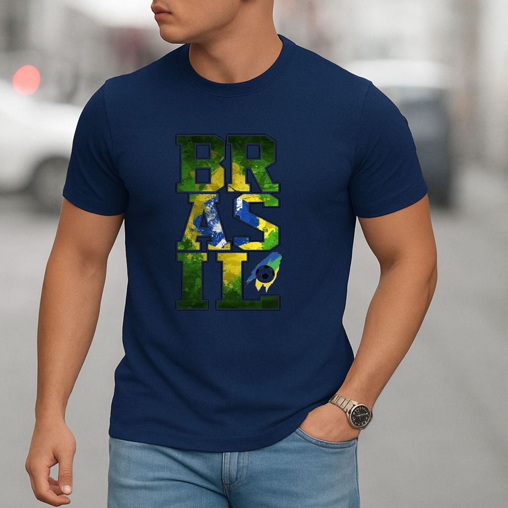 Camiseta Brasil Masculina Futebol Seleção Brasileira Torcida Copa 2026 Unissex